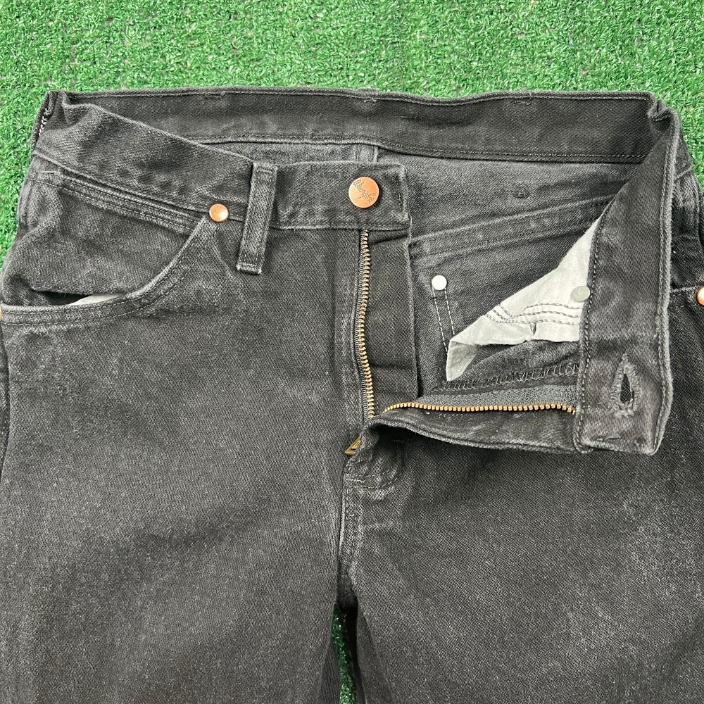 VTG Wrangler 13MWZWK Jeans Mens 27x29" Black Western Cowboy Cut Denim Rodeo Y2K